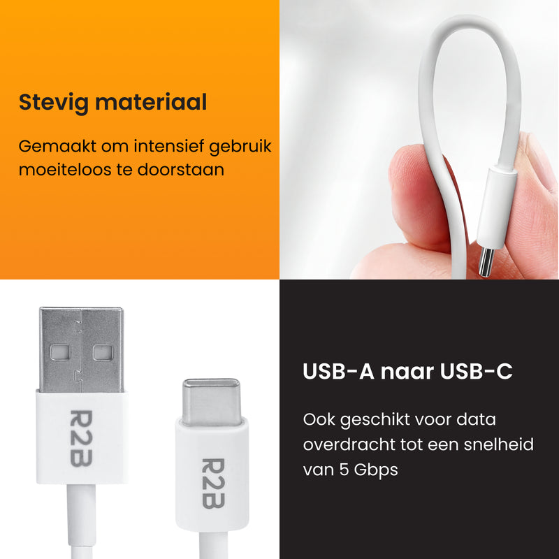 usb a naar usb c kabel 1 meter stevig materiaal dataoverdracht 5gbps