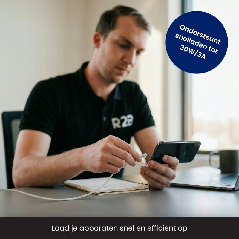 usb a naar usb c kabel 1 meter snelladen 30w opladen smartphone