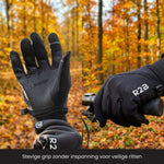 Warme handschoenen met extra grip voor fietsen en wandelen in de herfst.