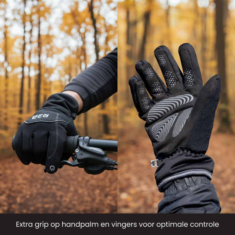 Warme handschoenen met extra grip voor fietsen en outdoor gebruik