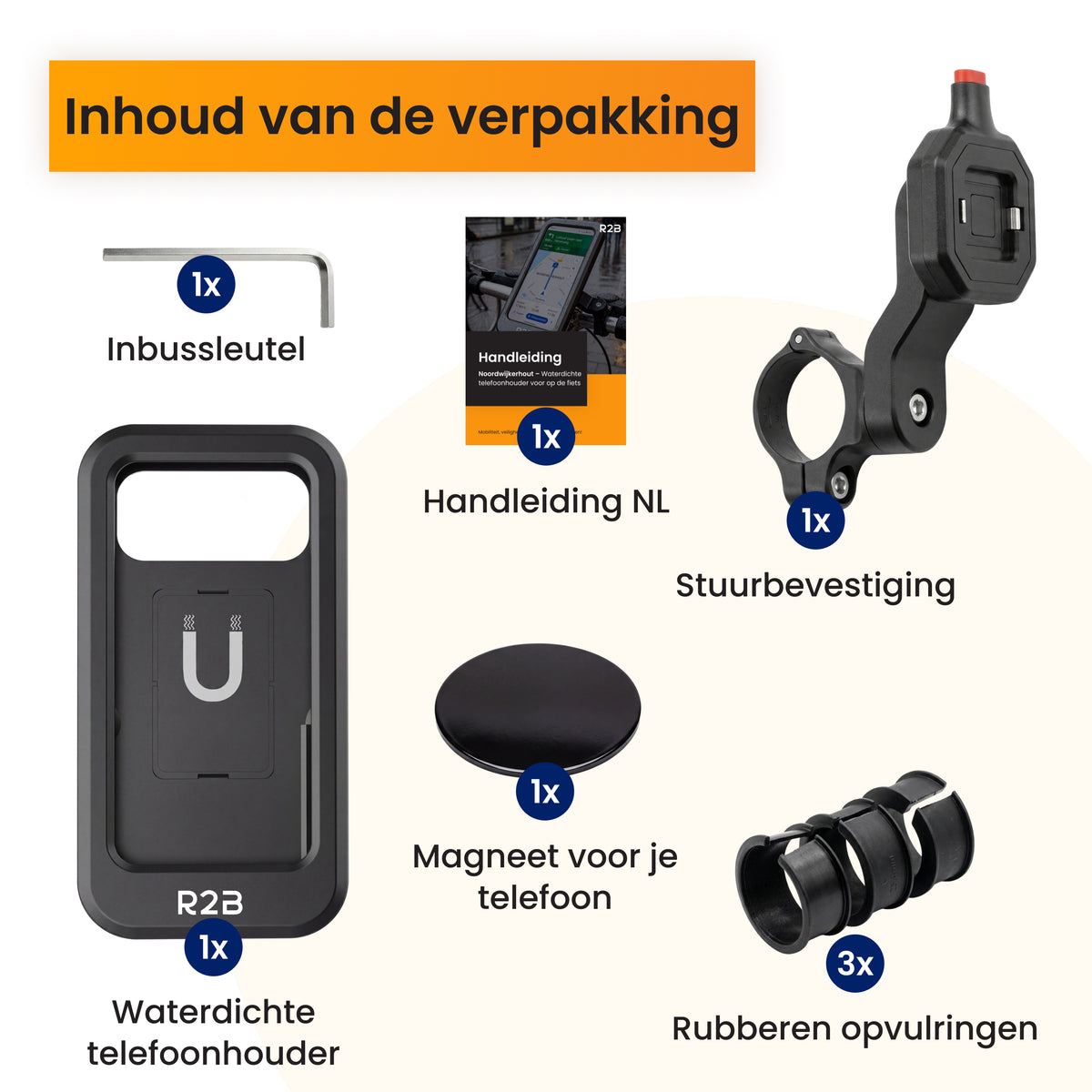 R2B Telefoonhouder Fiets Waterdicht - Waterdichte Fietshouder Telefoon