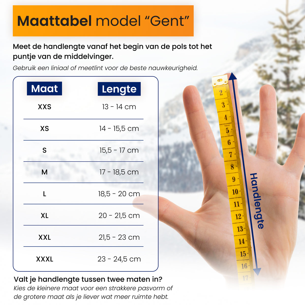 R2B Waterproof touchscreen gloves winter men/women - Model Gent - See Size Chart