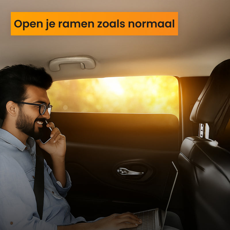 Open je ramen als normaal met de zonbescherming zijruit