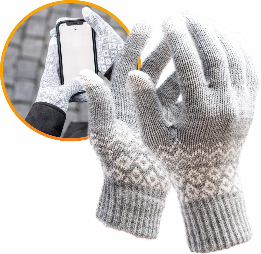 Touchscreen handschoenen heren winter- handschoenen dames winter - Model "Brugge" - Grijs - R2B - R2B Store
