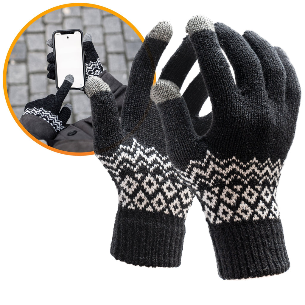 Acteur Labe Knipperen Touchscreen handschoenen heren/dames - Zwart | R2B Store